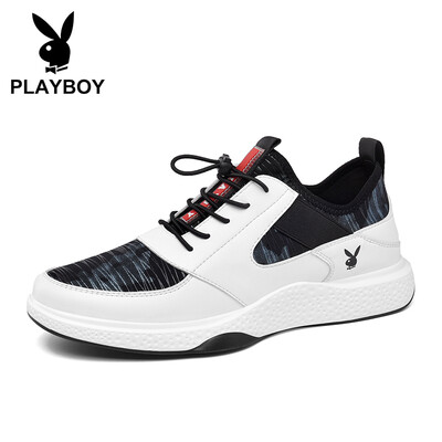 

Playboy PLAYBOY sports flying woven casual shoes mens one pedal running wild DS81046 white 39