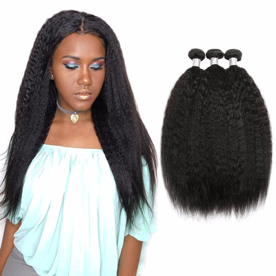 

Nami Hair Brazilian Remy Hair Weaves Kinky Straight 3 Bundles 100 Human Hair Extensions Natural Color
