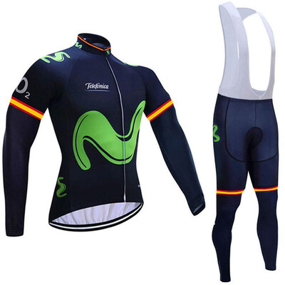 

Cycling jersey 2018 pro team Movistar winter thermal fleece cycling clothing set ropa ciclismo invierno bike jersey bib pants kit