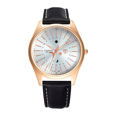 

YAZOLE 368 Leather Watch Men Top Brand Luxury Brand Wristwatch Male Clock Quartz Watch