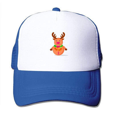 

Lonely-2c Snowman Elk Milu Deer Adult Baseball Style Cap Adjustable Mesh Hat Black