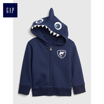 

GAP flagship store childrens clothing men&women cute animal casual print long-sleeved hooded sweater 417260 dynamic blue 3YRS