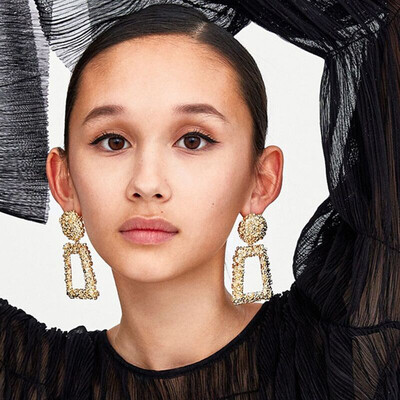 

NeillieN Earringpersonality geometry square metal EarringsEuropean&American fashion jewelryGirl Earrings Fashion Earrings