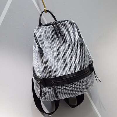 

2018 Hollow Out Nylon Backpack Woman Summer Backpacks for Women Silver Back Pack Fashion Large Capacity Travel Bagpack Female