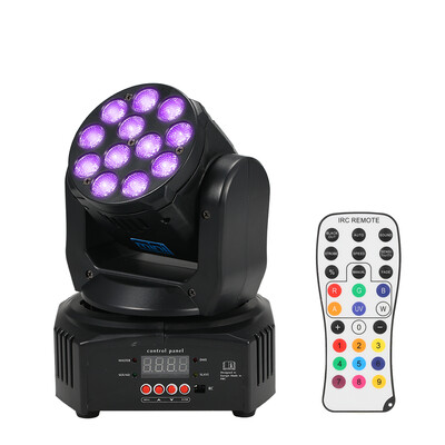 

Mini 12 LEDs 40W RGBW Wash Rotating Moving Head Stage Effect Light 713 Channel DMX512 Sound-activeated with Reomote Control for I