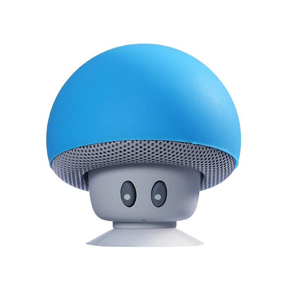

Mini Mushroom Portable BT V41 Waterproof Speaker Wireless Suction Cellphone Stand Small Stereo for Smartphone Green