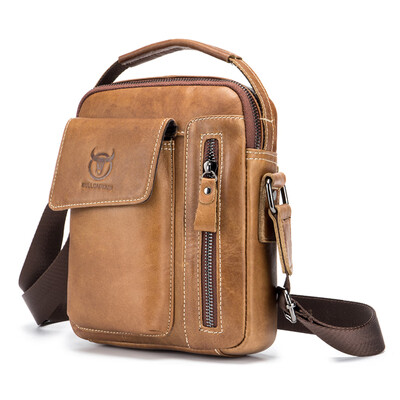 

BULLCAPTAIN Genuine Leather Shoulder Bag for Men