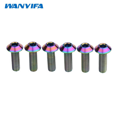 

Titanium Ti M8X25mm Allen Button Head Bolt Golden Titanium Rainbow Finish Bicycle Screws 6pcslot