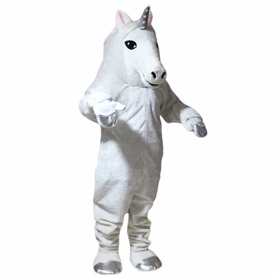 

LangtengWhite Horse Unicorn Mascot Costume Cartoon Cosplay Party Halloween Christmas Festival Performance