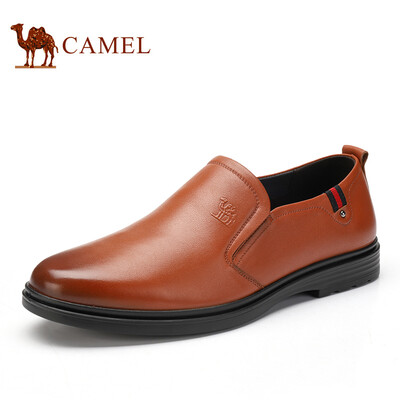 

Camel CAMEL soft leather set foot business casual mens shoes A912247480 yellow 43