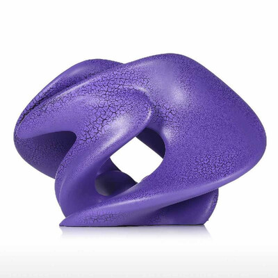 

Following Abstract Resin Sculpture Several Times Painting Treatment Natural Crack Pattern Gift Figurine Sculpture Art