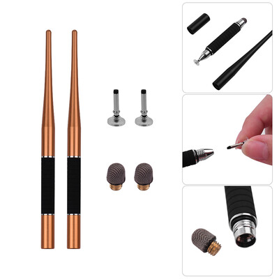 

2-in-1 Capacitive Stylus Pen High Precision with Fiber Tip&Disc Tip Metal TouchScreen Pen for Cell Phone Tablet Laptop Writing