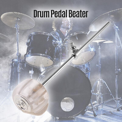 

Drum Kick Pedal Beater Wool Felt Hammer Head&Stainless Steel Handle Percussion Instrument Accessory for Base Drum White