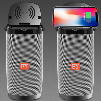 

Wireless Bluetooth Speaker Computer Portable Mini Speaker Card U disk BY6650 Wireless Charge Bluetooth Speaker