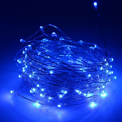 

USB Christmas Fairy String Light Copper Silver Wire String lights 10M Waterproof LED lamps Holiday By AA Battery Blue Pink Red