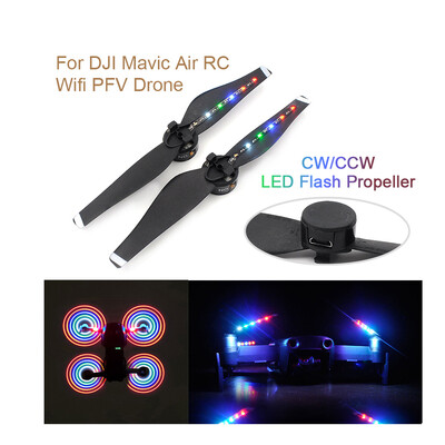 

1 Pair CWCCW Rechargeable LED Flash Propellers for DJI Mavic Air RC Wifi PFV Drone