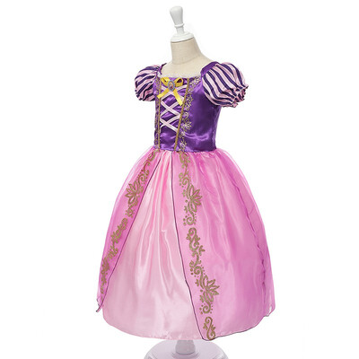 

MUABABY Girls Rapunzel Dress Kids Snow White Princess Costume Children Cinderella Aurora Sofia New Year Party Cosplay Dress