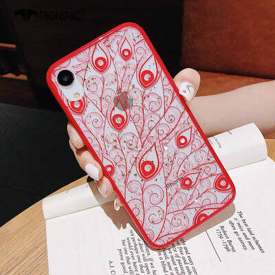 

Tronsnic Glitter Phone Case for iPhone XR Strawberry Gold Foil Case Love Rose Flower Zebra Red Luxury
