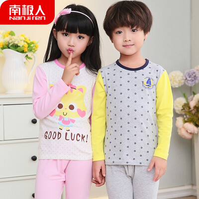 

Antarctic childrens pajamas boys Lycra cotton autumn&winter big children girls children autumn clothes long pants home service suits N123T80122 Lycra cotton girls strawberry rabbit 110