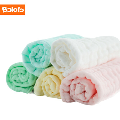 

Bologo baby towel saliva towel newborn baby bib cotton wash towel thickening 6 layer gauze handkerchief BL-8421 5 strips
