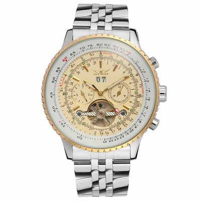 

JARAGAR Fashion Automatic Mechanical Watch Stainless Steel Strap Men Wrist Watch