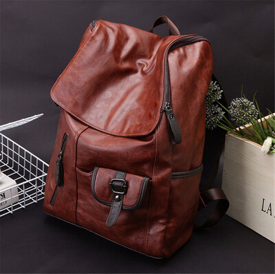 

Vintage Mens Leather School Travel Backpack Satchel Laptop Bag Rucksack Handbag