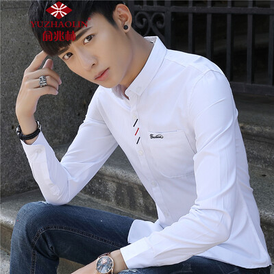 

Yu Zhaolin YUZHAOLIN shirt 2019 spring new wild casual long-sleeved shirt C212-995 white