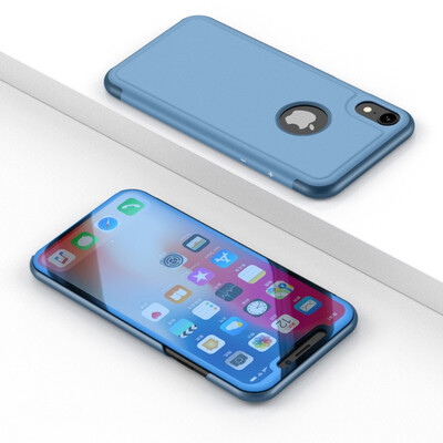 

MOONCASE Apple iPhone Xs Max Bracket Mirrored Leather Case - Blue