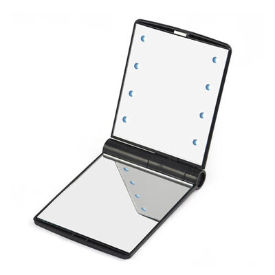 

Portable Fantastic LED Lights Folding Makeup Mirror Compact Pocket Size