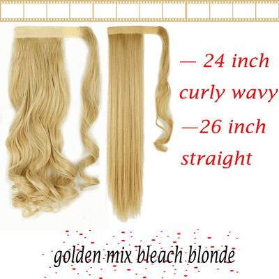 

17-23 Inch 3 Types Clip In Hair Extensions Pony Tail Wrap Around Ponytail