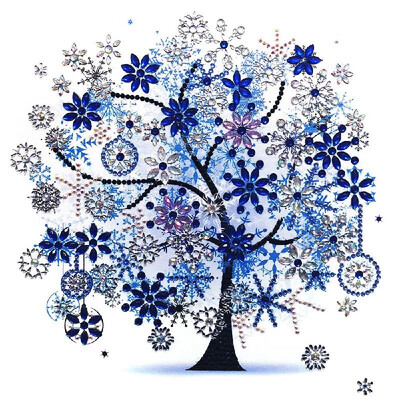 

DIY Diamond Painting Cross Stitch Four Season Tree Shiny Colorful Embroidery Round 5D Diamond 3030cm
