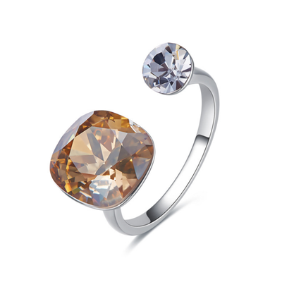 

925 Sterling Silver Simple Ring for Wide Band Women Girls Swarovski Crystals Jewelry Sizer Adjuster for Loose Rings Gifts