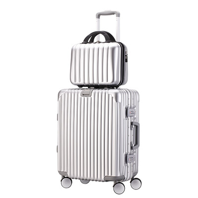 

Victoria Traveler Trolley Case 20 Inch Suitcase Male Universal Wheel Mother Multifunction Large Capacity Password Travel Box 9018 Silver