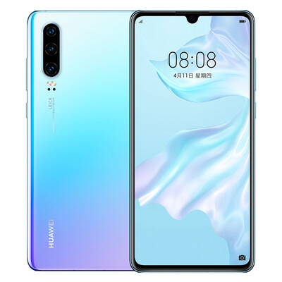 

Chinese version HUAWEI P30 Leica 3-camera kirin 980AI smart chip full screen fingerprint phone 8GB128GB Light blue