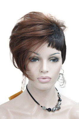 

StrongBeauty Short Soft Asymmetrical Golden Blonde to Brown Ombre Wig heat freindy Full Synthetic wig COLOUR CHOICES