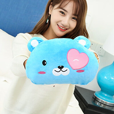 

ShangGalan fashion hand warmers thickening plus large warm baby charging hot water bottle warm water bag removable&washable warm foot treasure electric heating treasure happy bear blue