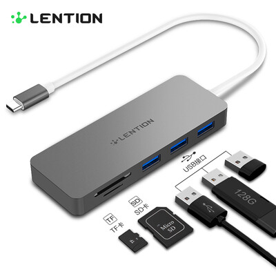 

Lansheng lention Type-c docking station USB-c adapter Apple Dell Lenovo Xiaomi ASUS computer adapter 3 usbTFSD30 card reader deep space gray
