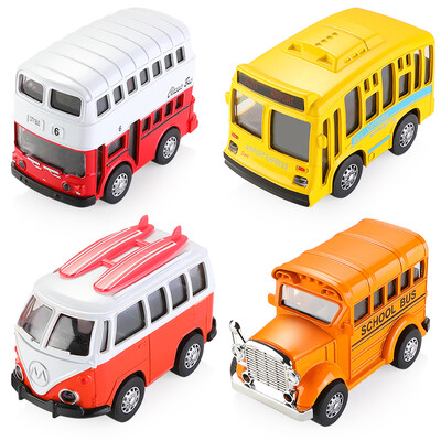 

Beans like baby toy car set alloy resistance to fall back car bus car sound&light version of early education toy car model 1 36Q version of the sound&light pull back bus four