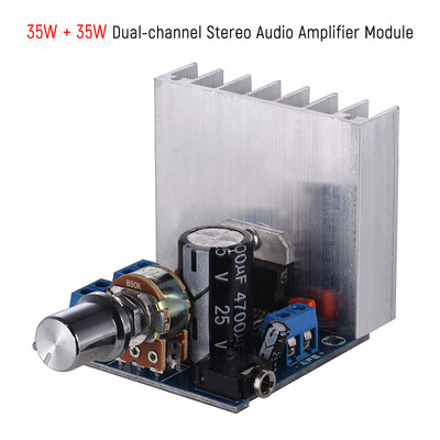 

Stereo 20 Audio Amplifier Module 35W 35W Dual-channel Mini Amp Board Amplify DIY Circuit Board with Heatsink