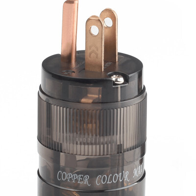 

Copper Colour CC Hifi US power plug power connector OCC rhodium platinggold platedberyllium alloy plug