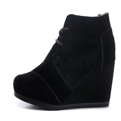 

Women Autumn Ankle Boots Fashion Ladies Height Increasing Boots Woman Wedge Heels Boot Elegant Women Shoes
