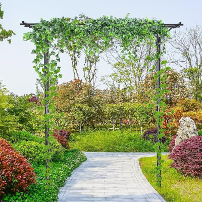 

82 Decorative Metal Garden Trellis Arch for Backyard Celebrations- Black