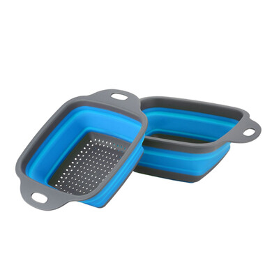 

Square Draining Outdoor Home Kitchen Collapsible Stretch Storage Vegetable Fruits Basket