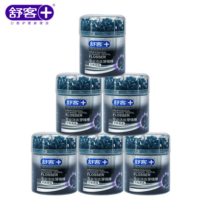 

Shuke Shuke professional clean tooth floss stick bamboo charcoal deep clean 50 box 6 portable flat wire floss stick toothpick