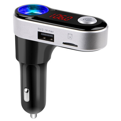 

Bluetooth Car Kit BC09B Aluminum Shape Current Voltage Detector with FM Transmitter BT Handsfree Dual USB Charger for iOS & Andr
