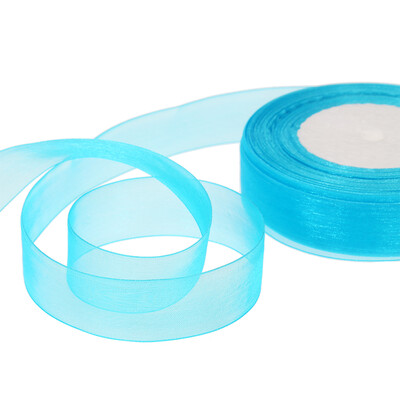 

25mm 50 YardsRoll Silk Organza Transparent Ribbon DIY Making Christmas Ribbons for Wedding Party Decoration Webbing Crafts Gifts