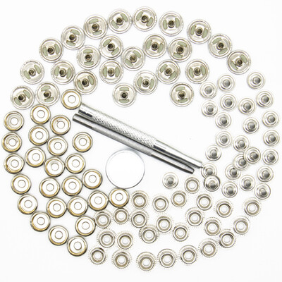 

15mm 25pcs a Set of Metal Snap Button with Fastener Installation Tool for Children&Adult Clothes&Leather