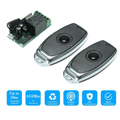 

433Mhz DC 12V Universal RF Remote Control Switch Relay Receiver Module Mini 1CH Wireless Control Switch 5PCS RF 433 Mhz Transmit