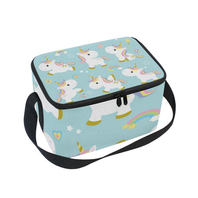 

ALAZA Lunch Box Insulated Cute Unicorn Set Lunch Bag Large Cooler Tote Bag for Men Women