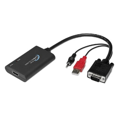 

SYBA Universal VGA to HDMI Converter with Audio Support Adapter for PC Laptop DVD Desktop SY-ADA31025
